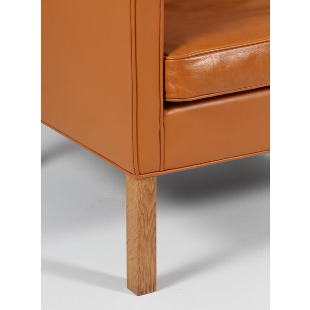 Børge Mogensen Model 2321 Lounge Chair in Cognac Leather by Børge Mogensen for Fredericia, 1960s For Sale - Image 4 of 8