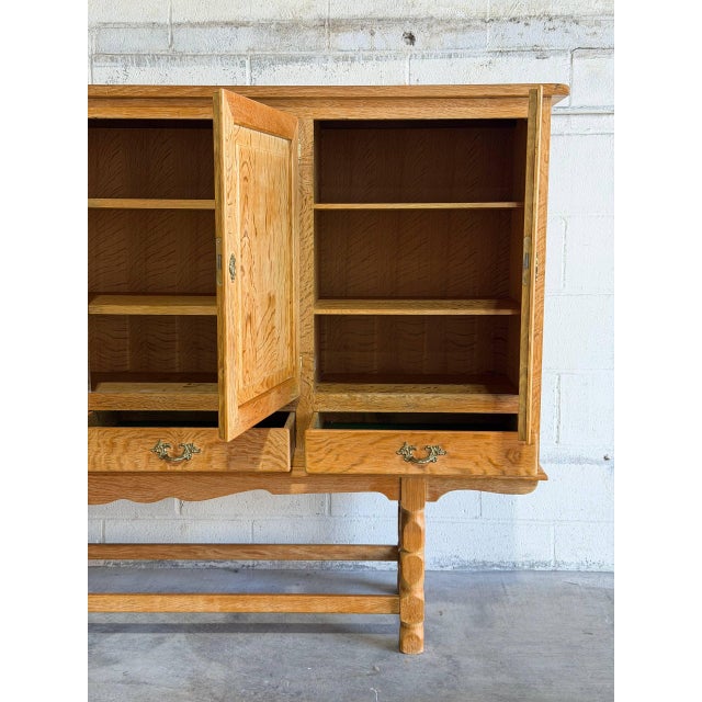 In Style of Henning Kjærnulf Oak Sideboard Сredenza 4 Drawers Denmark Mid-Century Modern 1960s For Sale - Image 12 of 13