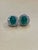12 Ct Natural Emerald Zambia Cabochon & 4 Ct Diamond Stud Earring 14 KW Gold For Sale - Image 13 of 18