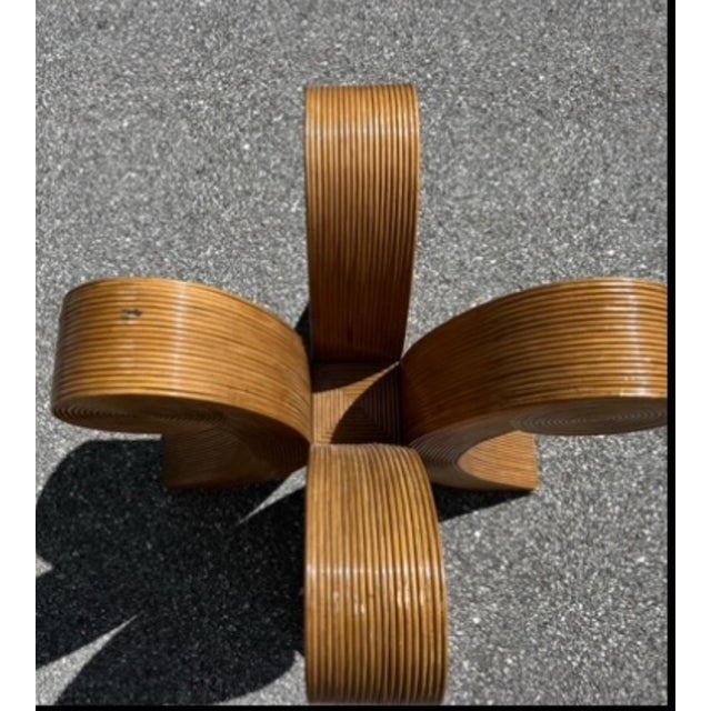 1960s Bamboo Pencil Reed Round Glass Dining Table For Sale - Image 11 of 12