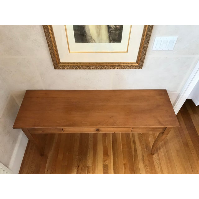 Traditional Ethan Allen Solid Maple Console Table With Drawer Chairish