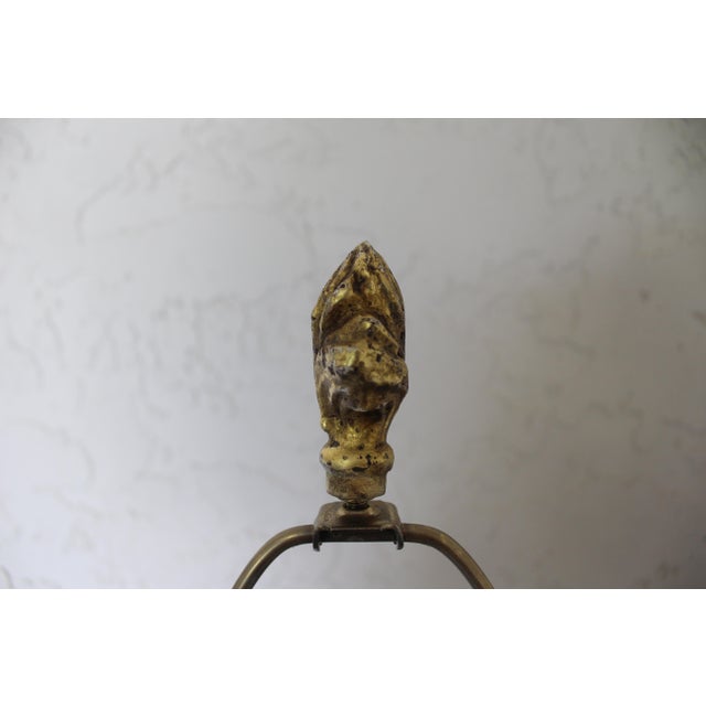 Antique Italian Neoclassical Giltwood Urn Table Lamp - 32” For Sale - Image 4 of 8