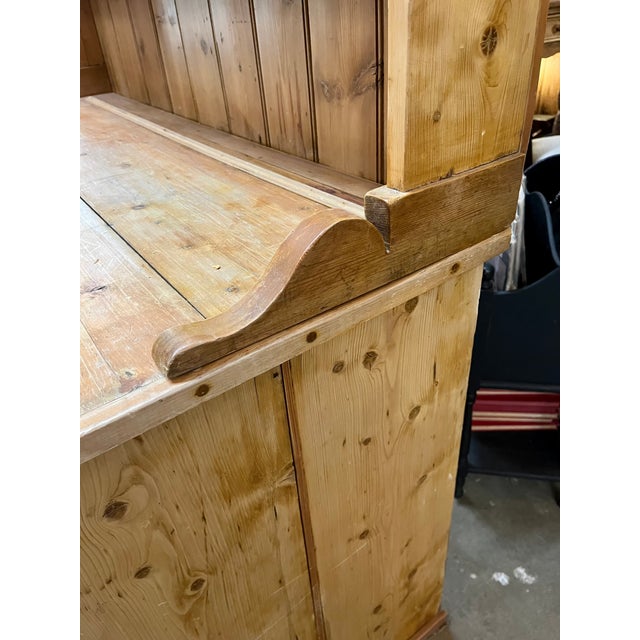 Antique English Pine Stepback Hutch For Sale - Image 11 of 12