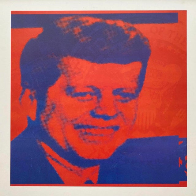 Andy Warhol Foundation Vintage Offset Lithograph Print Framed JFK Pop Art Poster " Flash-November 22, 1963 From the Flash Portfolio " 1968 For Sale - Image 9 of 18