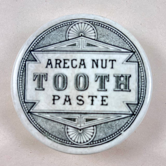 Staffordshire Staffordshire Areca Nut Tooth Paste Lidded Pot, Circa 1880 For Sale - Image 4 of 7