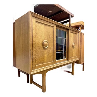 Danish Scandinavian Oak Tall Cabinet or Sideboard For Sale