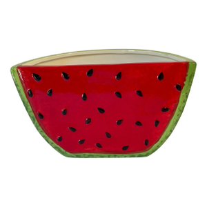 Vintage Watermelon Ceramic Planter Bowl