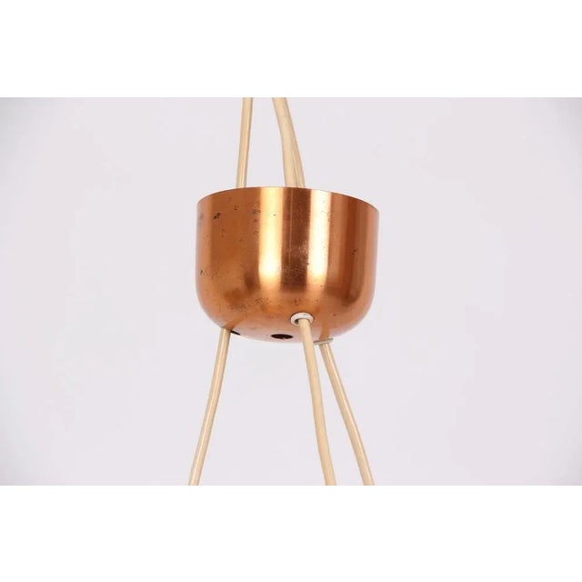 Danish Lamp in Copper and Teak, 1950s For Sale - Image 4 of 6