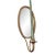 Vintage Hollywood Regency Oval Mirrored Gold Rope Candle Sconce For Sale