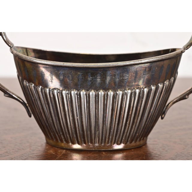 Metal Tiffany & Co. Style Art Deco Silverplate Sugar Bowl For Sale - Image 7 of 12