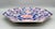 Ceramic 1970s Chinoiserie Toyo Japan Octagonal Imari-Style Blue and Pink Floral & Bird Platter For Sale - Image 7 of 14