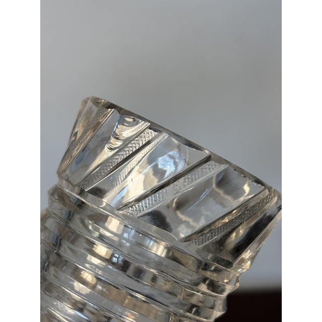 Pointed Diamond Vase, Glasses and Powder Box from Montcenis, Early 19th Century, Set of 5 For Sale - Image 10 of 18