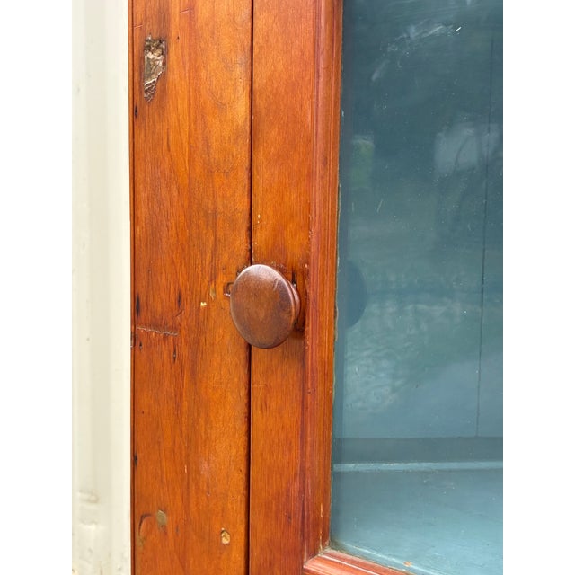 Late 19th Century American Pine Glazed Corner Cupboard For Sale - Image 5 of 18