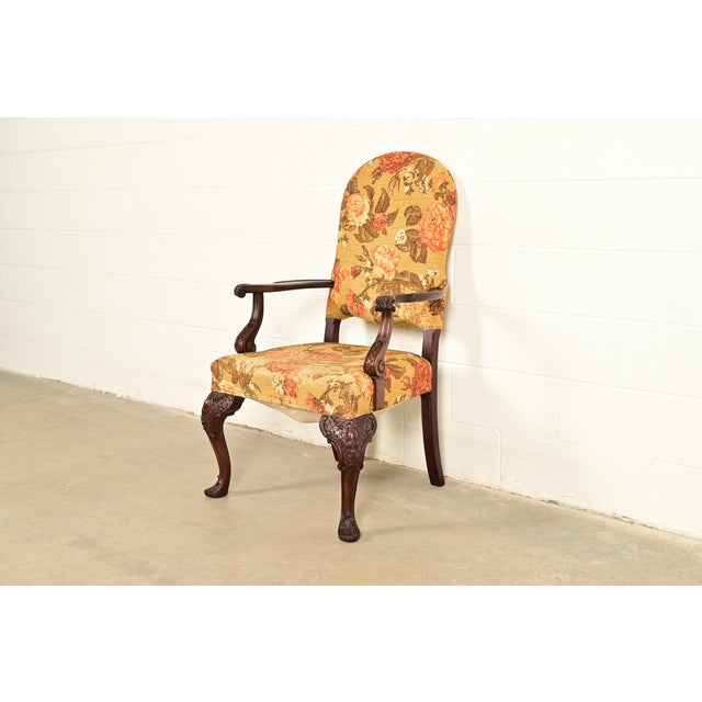 Berkey & Gay Antique Chippendale Carved Walnut Dining Chairs, Circa 1920s For Sale In South Bend - Image 6 of 15