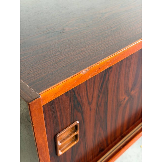 Wood Small Rosewood Sideboard With Sliding Doors Danish Mid-Century Modern 1960s For Sale - Image 7 of 10