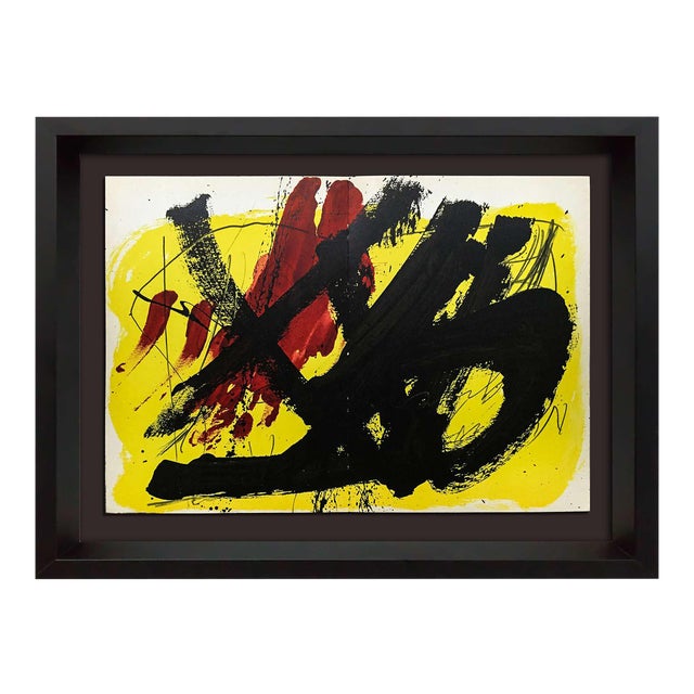 Antoni Tapies Original Limited Ed. No.83 Double Color Lithograph For Sale