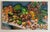 Vintage large impressionist oil painting on canvas of a tropical fruit still life. Unframed but on stretcher. Signed to...