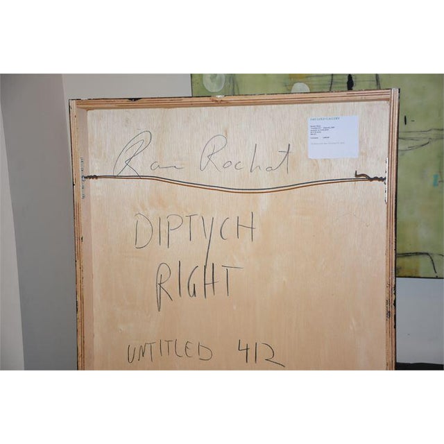 Abstract Contemporary Abstract Encaustic Diptych on Panel by Rana Rochat, 2005 - a Pair For Sale - Image 3 of 7