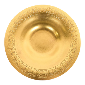 Tiffany Studios New York Bronze Doré Shallow Bowl or Plate With Decorative Border