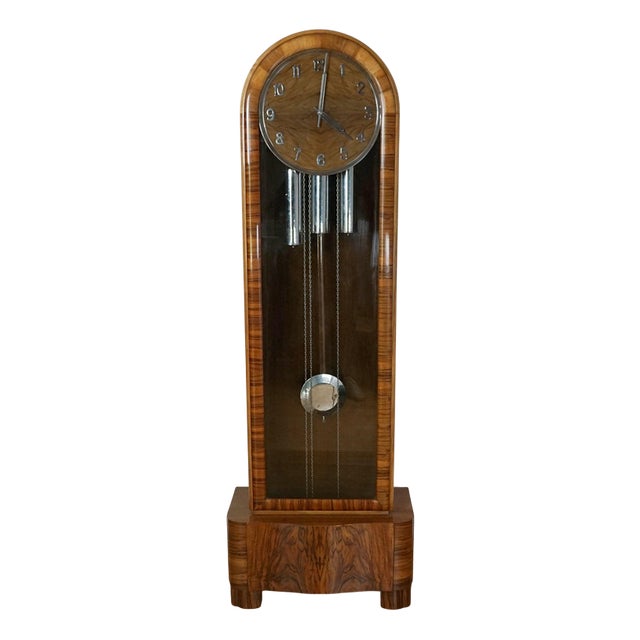 Vintage Longcase Clock in Walnut, 1930s For Sale