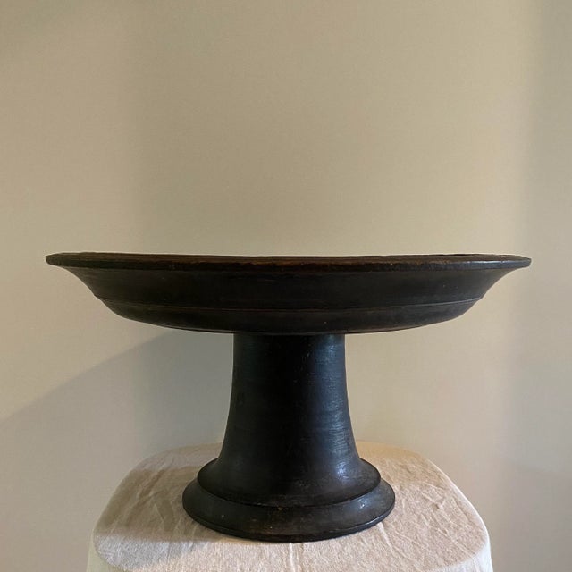 Early 20th Century Antique Hand Carved Teak Offering Tray For Sale - Image 12 of 12