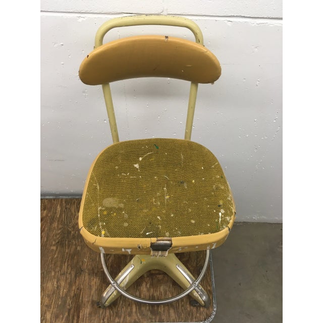 Globe Industrial Tanker Style Drafting Stool for Reupholstery For Sale - Image 9 of 13