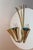 This wall lamp has three brass arms with E14 sockets and a wooden base for mounting. European Plug (up to 250V).The wiring...