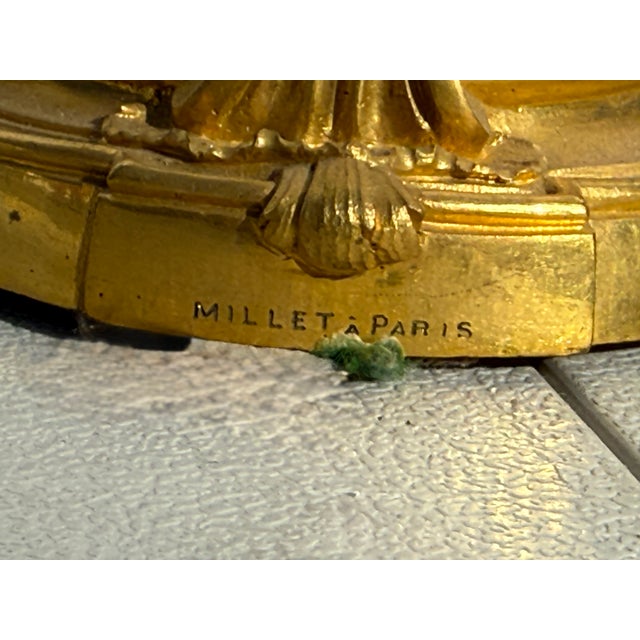 Textile Mid 19th Century Signed French Louis XV Style Boudoir Lamp With Fortuny Shade For Sale - Image 7 of 16