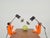 Type 2323 Revue Clamp Lamps Orange Clip Lamp, 1970, Set of 2 For Sale - Image 4 of 9