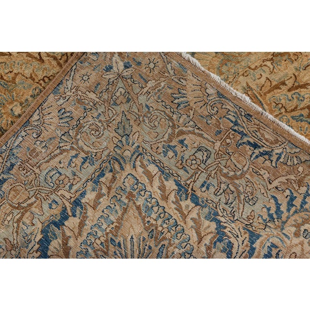 Authentic Persian Kirman Handmade Wool Rug For Sale - Image 4 of 10