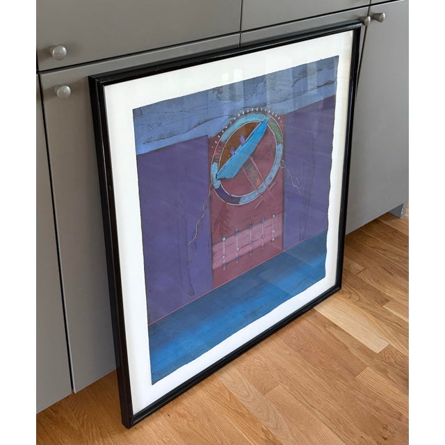 Framed Signed "Peace Shield" Monoprint by Enrico Embroli For Sale - Image 10 of 12