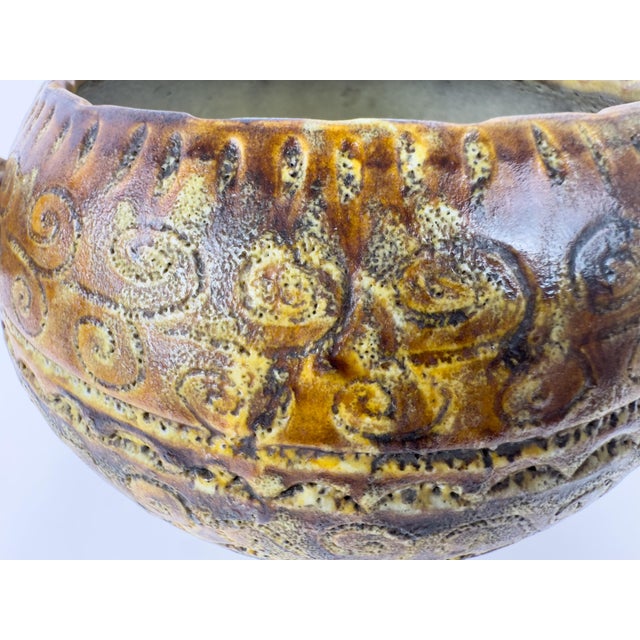 1960s Vallauris Sculptural Ceramic Bowl With Handles For Sale - Image 10 of 16