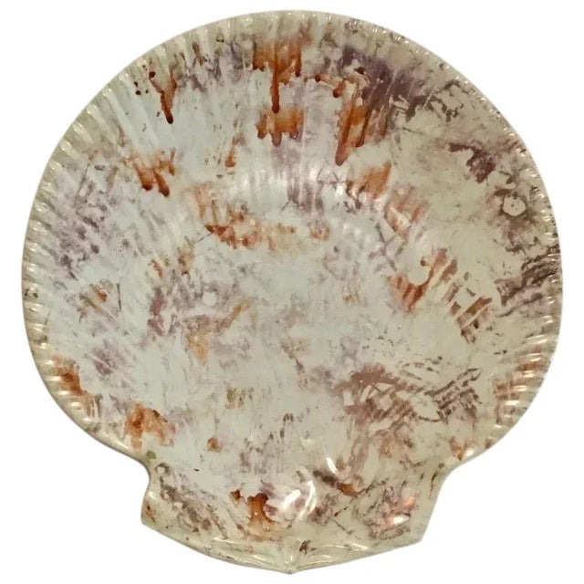 Antique 19th Century Wedgwood Conchology Pink Moonlight Luster Pearlware Scallop Sea Shell Plate For Sale In New York - Image 6 of 6