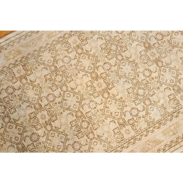 Beige and brown mid 20th century narrow and long persian runner