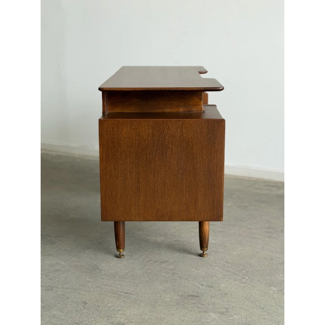 Vintage 1960s G-Plan Floating Top Teak Desk For Sale - Image 4 of 15