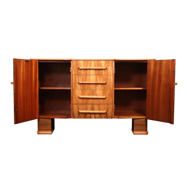 Wood Art Deco Burl Walnut “Talent Series” Sideboard, Stamped F. H. Marshall & Co. For Sale - Image 7 of 12
