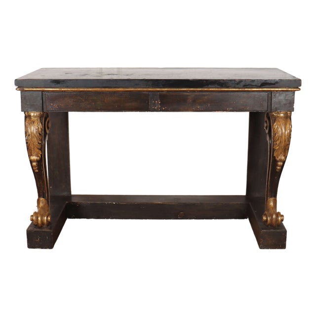 English Carved and Painted Console Table For Sale
