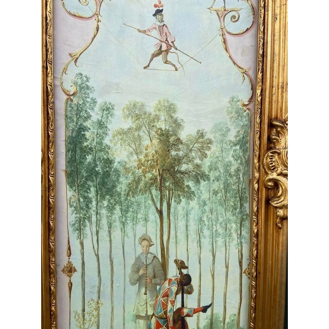 1970s French Louis XVI Gold Beech Wall Artwork Framed - 1 Piece For Sale - Image 6 of 13