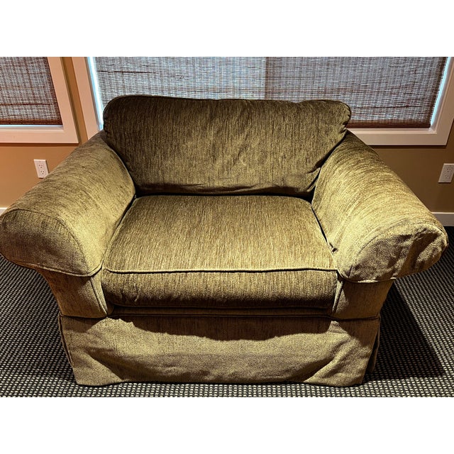 Mitchell Gold & Restoration Hardware Chair and a Half For Sale - Image 13 of 13