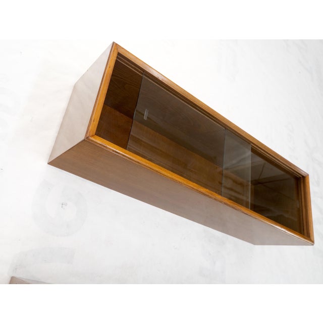 Mid 20th Century Mid-Century Modern Sliding Glass Doors 4 Bays Stacking or Hanging Bookcase For Sale - Image 5 of 17