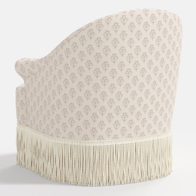 Stoffer Home x Cloth & Company Marie Swivel Chair in Francie Cream For Sale In Chicago - Image 6 of 7