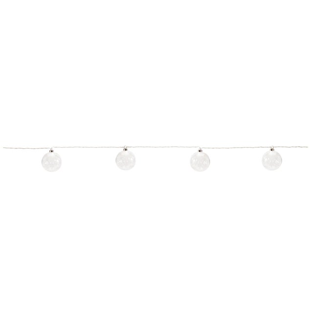 Illuminate your holiday decor with the enchanting glow of the LED Glass Ball Ornament String. This elegant set features...