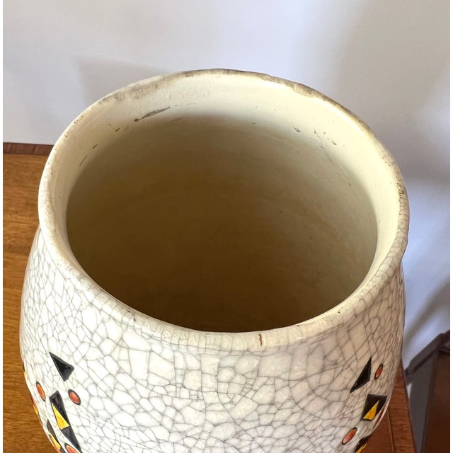 Blue Art Deco Vase by Charles Catteau for Boch Frères Keramis, Belgium, 1928 For Sale - Image 8 of 11