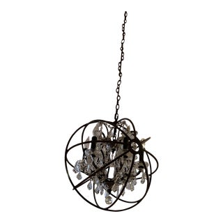 Restoration Hardware Foucault's Orb Crystal Chandelier For Sale