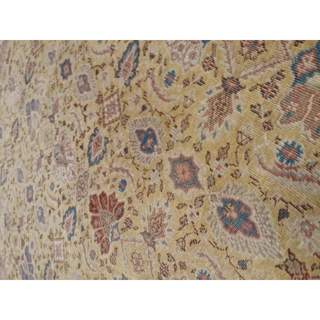 Persian Antique Persian Sultanabad Carpet Handmade Soft Yellow Ground All Over Design For Sale - Image 3 of 16