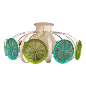 1970s Halo Lite-Trend Los Angeles Mid-Century Modern Citrus Fruit Slices Ceiling Light