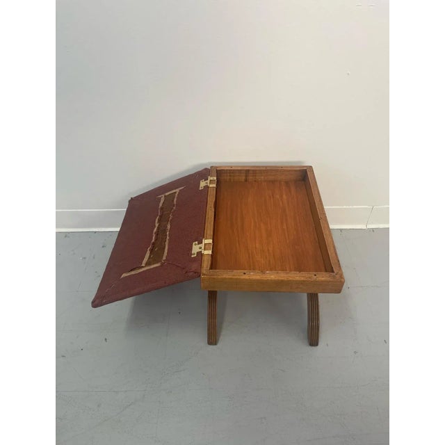 1970s Vintage Needlepoint Embroidery Footstool With Floral Motif For Sale - Image 9 of 10