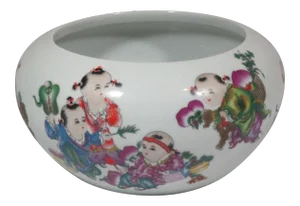1990s Contemporary Chinese Porcelain Longevity Bowl
