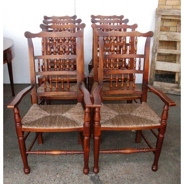 English Spindleback Dining Chairs, Set of 8 For Sale - Image 10 of 15