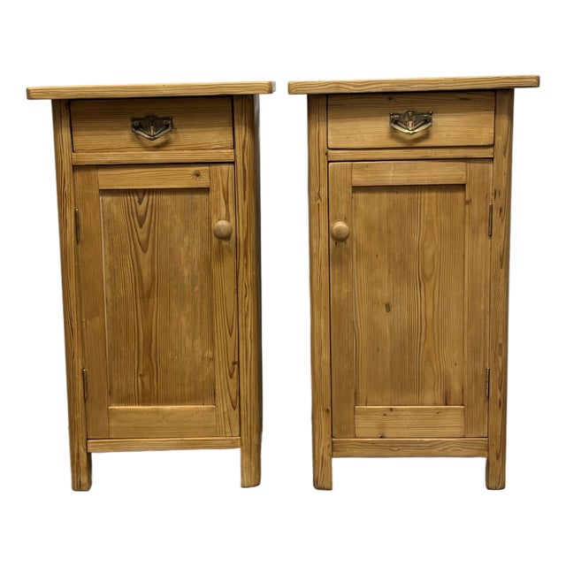 Antique European Pine Nightstands For Sale